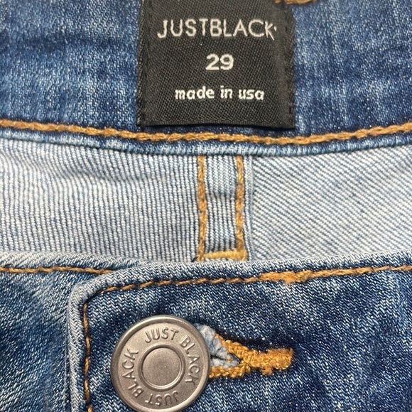 Just black Shorts raw hem folded Stretch Distressed Comfy Size 29 - Picture 4 of 7